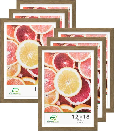 Vista 51 de FrameWorks Marcos de fotos clásicos de madera de 5 x 7 a 4 x 6 con vidrio templado, color negro, paquete de 2