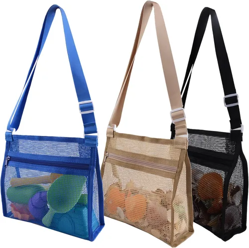 MUYIZI Bolsas de Concha de Playa para Recoger Conchas - Bolsas de Malla para Niños y Adultos