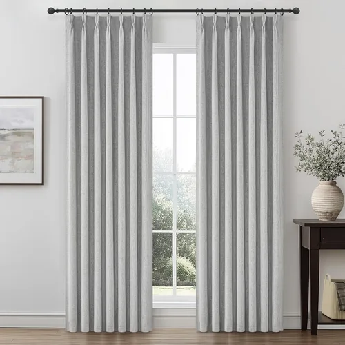 Vista 52 de Cortinas y Drapeados Modernos con Pliegues Pellizco Rosa Bebé de 84 Pulgadas de Largo, Juego de 2 Paneles para Sala de Estar, Cortina de Ventana