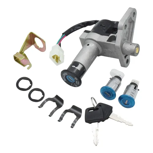 Juego de llaves de interruptor de encendido para motocicleta, compatible con GY6 125cc 150cc ciclomotor scooter 4 pines enchufe chino scooter piezas