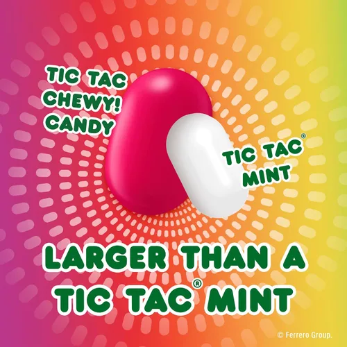Vista 9 de TIC TAC CHEWY! Fruit Adventure Candy, Paquete a Granel de 24, Caramelos Masticables Afrutados, 1.8 oz Cada Uno (El Empaque Puede Variar)