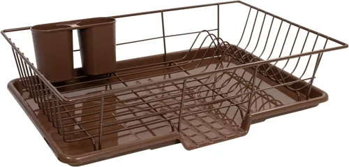 Vista 7 de Sweet Home Collection - Juego de escurridor de platos de 3 piezas que ahorra espacio: Organizador de cocina eficiente para secado rápido