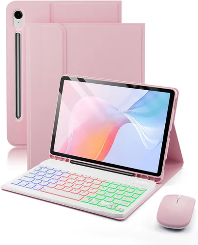 Vista 11 de Funda para teclado para Samsung Galaxy Tab S10 Lite / S10 FE / S9 FE / S9 / S8 10.9-11 pulgadas Cubierta - Teclado magnético desmontable