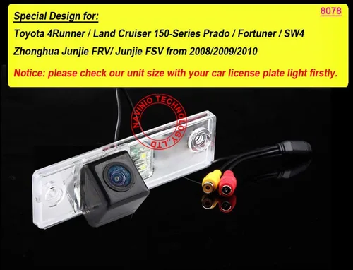 Vista 2 de Cámara de visión trasera de coche con ángulo de visión amplio de color de alta definición impermeable con visión nocturna para 4 Runner/Land Cruiser