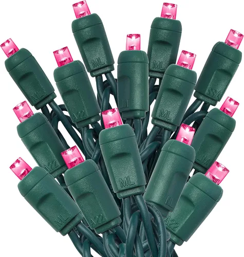 Vista 15 de HLO Lighting Luces de Navidad LED verde azulado de 0.197 in Mini luces LED de Navidad de gran angular para uso en interiores y exteriores 70