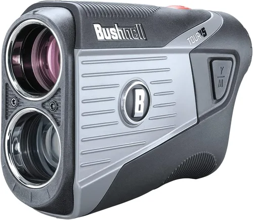 Bushnell Tour V5 Golf Telémetro láser, Pinseeker, Visual JOLT, BITE Magnetic Mount, Next Level Clarity and Brightness, modelo sin pendiente