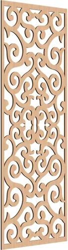 Vista 184 de 9 3/8 pulgadas de ancho x 24 3/8 pulgadas de alto x 1/4 pulgadas de alto, paneles de pared de madera con calado, cereza