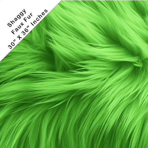 Vista 124 de FabricLA - Tela de piel sintética peluda cuadrada - 4" X 4" pulgadas precortada - Use tela de piel sintética para manualidades DIY, accesorio