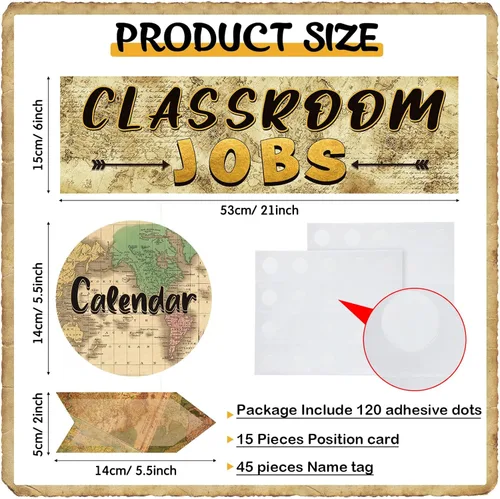 Vista 2 de Travel The Map Classroom Jobs Bulletin Board Set Classroom Helpers Charts Teacher's Helper Chalkboard Wall Decor for Classroom Bulletin Board