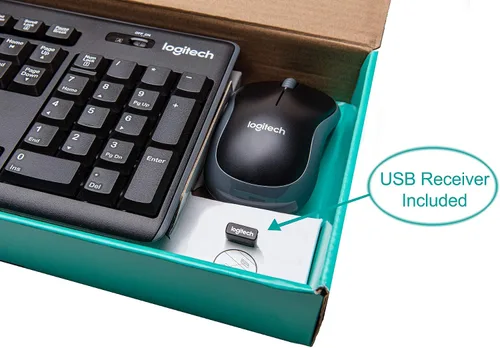 Vista 2 de Logitech combo inalámbrico MK270 de teclado y mouse, Negro