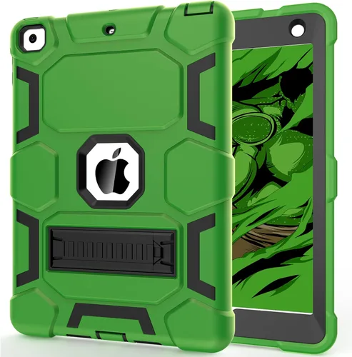 Vista 26 de CCMAO Funda para iPad de 6ª/5ª generación (9.7 pulgadas, 2018/2017), iPad Air de 2ª generación (2014) con soporte, funda protectora híbrida a prueba