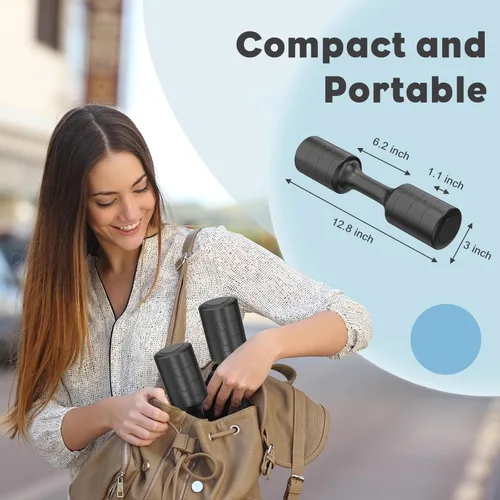 Vista 4 de Juego de 2 mancuernas ajustables, 11 libras/par de mancuernas para mujer, cada una de 2.2 libras, 3.3 libras, 4.4 libras, 5.5 libras, juego de pesas