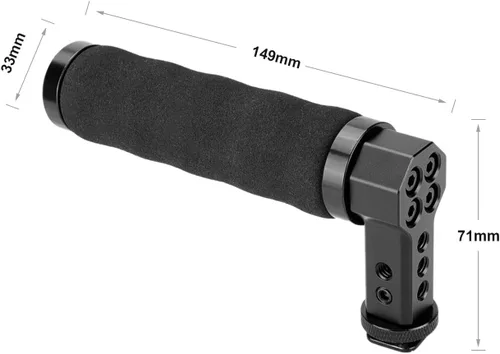 Vista 2 de Mango de cámara DSLR, negro, compatible con soporte de zapata, conector de zapata fría