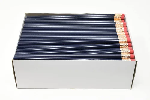 Vista 24 de Pencil Guy Lápices redondos en blanco negro 144 a una caja - No afilados