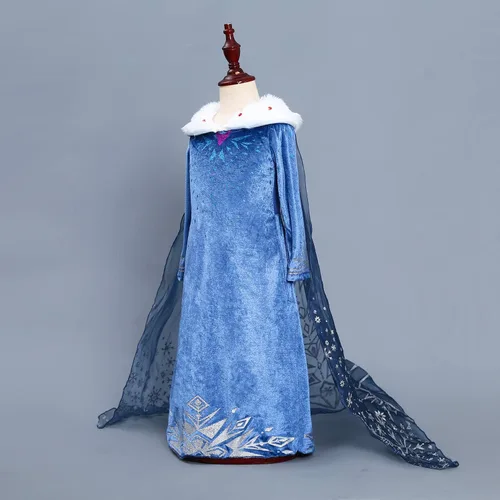 Vista 8 de DreamHigh Disfraz de princesa Elsa de Halloween de copo de nieve para niña 2-10 años