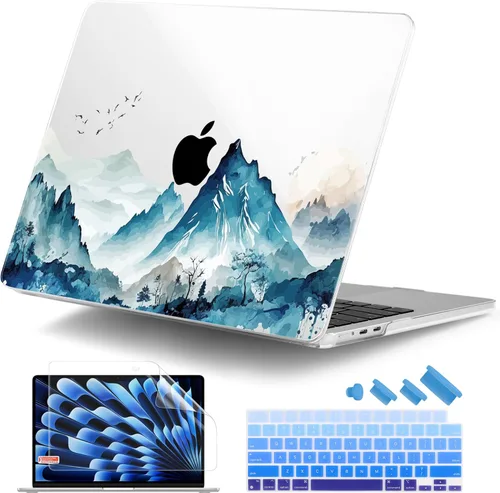 Vista 17 de DONGKE Funda compatible con M4 MacBook Air de 15 pulgadas 2025 2024 2023 A3241 A3114 A2941 M3 M2 Pantalla Liquid Retina Touch ID, funda rígida