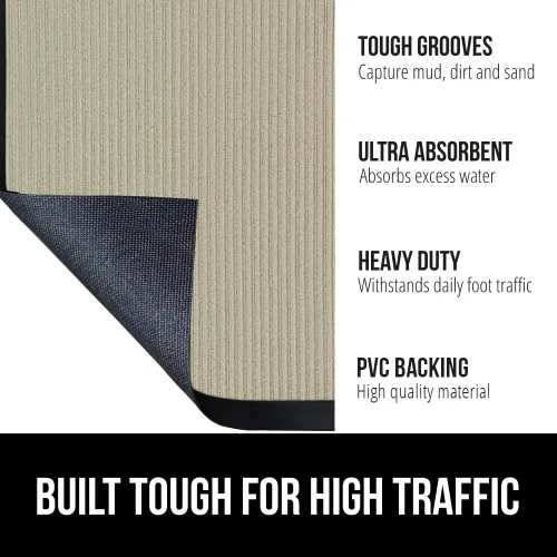 Vista 20 de Gorilla Grip - Tapete afelpado original de goma con perfil bajo, resistente, duradero, impermeable y fácil de limpiar para interior y exterior