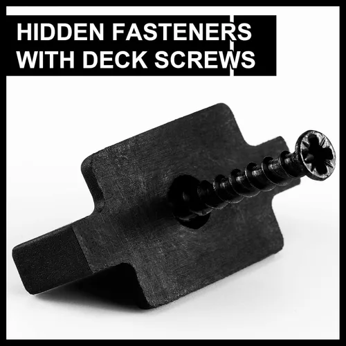 Vista 2 de Sujetadores ocultos, clips de nailon para fijación de cubierta, sujetadores de cubierta compuestos con tornillos de cubierta de metal para tablas