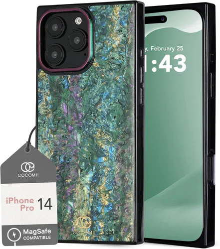 Vista 93 de Cocomii - Funda rectangular compatible con iPhone 14 Pro - Compatible con MagSafe, patrón de carey, estampado animal, brillante, magnética