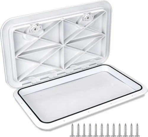 Vista 11 de Smartmarine - Escotilla y tapa de acceso para barco, 24 x 14 pulgadas, color negro y blanco
