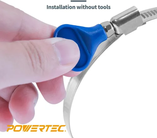 Vista 4 de POWERTEC 70224 Abrazadera de manguera de puente con llave de 2-1/2 pulgadas, llave de tornillo de pulgar, abrazaderas de manguera de acero