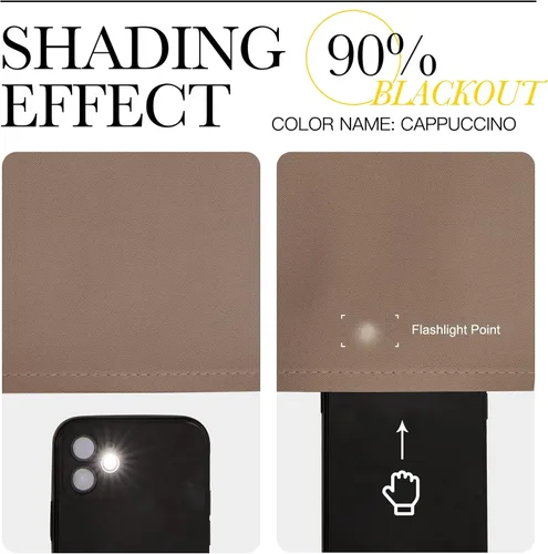 Vista 97 de NICETOWN - Divisor de habitación, cortina opaca divisora de habitación con función de aislamiento térmico, panel para puerta corredera o patio