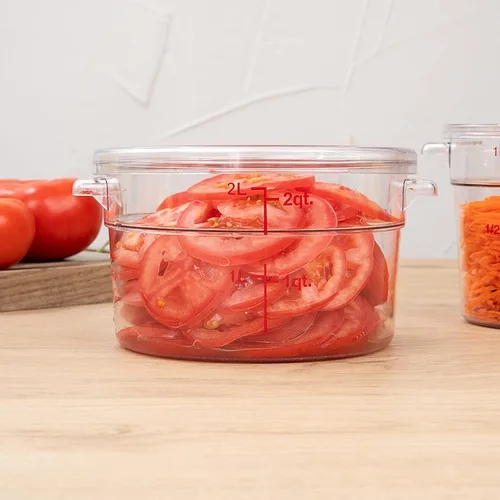 Vista 8 de Restaurantware - Solo tapas: Met Lux - Tapas para contenedores de almacenamiento de alimentos, paquete de 10 tapas redondas para marinar - Los