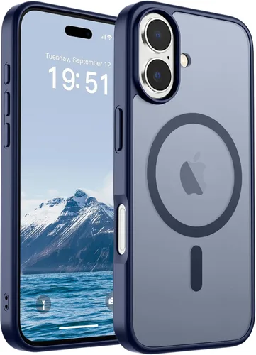 Vista 18 de SUPFINE - Funda magnética para iPhone 14 Pro Max (compatible con MagSafe), (protección contra caídas de grado militar de 10 pies), delgada, Negro
