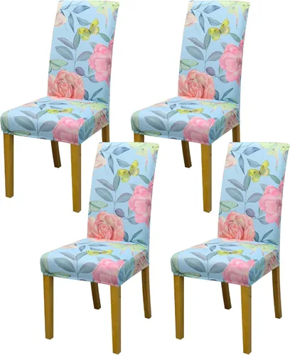 Vista 44 de BIETYONE - Fundas para sillas de comedor, juego de 2 fundas para sillas de comedor o cocina, lavables, protectoras, para sillas Parsons