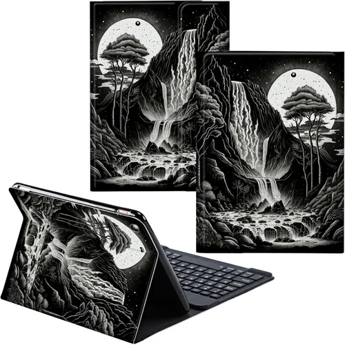 Vista 99 de Funda para Samsung Galaxy Tab S6 Lite 2022/2020 Teclado inalámbrico desmontable y cubierta de cuero PU Funda protectora para Samsung Galaxy Tab S6