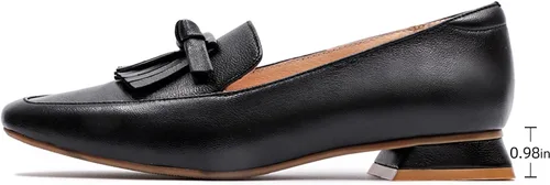 Vista 2 de Mona Flying Mocasines de cuero para mujer, estilo informal, planos, para mujeres y jóvenes