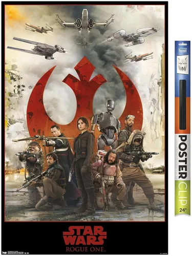 Vista 18 de Trends International Star Wars: Rogue One - Póster de pared de montaje, 14.725 x 22.375 pulgadas, versión enmarcada de madera de granero Versión