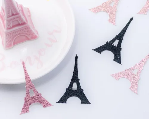 Vista 4 de Paris Party Decorations, Eiffel Tower Confetti, Paris Theme, Paris Birthday Party Supplies, Baby Shower or Bridal Shower