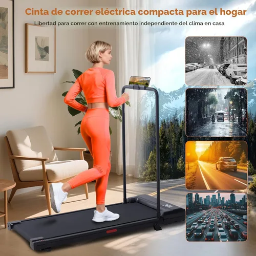 Vista 7 de Walking Pad Treadmill with Incline, 2026 Upgrade Portable Under Desk Treadmill for Home Small with Handles, 3.0HP Walking Pad with Handle Bar