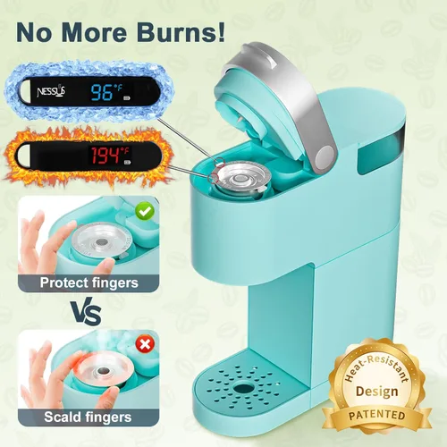 Vista 4 de NESSUS Paquete de 1 taza K reutilizable para Keurig 1.0, tazas K reutilizables de acero inoxidable para Keurig 1 Prong Coffee Maker K Cup cápsulas