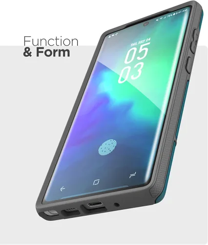 Vista 7 de ENCASED Funda resistente para Galaxy Note 20 (2020 Rebel Armor) de grado militar, cubierta protectora resistente (Samsung Note 20), azul turquesa