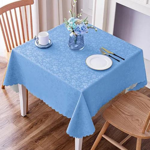 Vista 80 de Smiry Mantel Rectangular, Manteles de Vinilo Impermeables de Servicio Pesado, Cubierta de Mesa Limpiable y Lavable para Cocina y Comedor