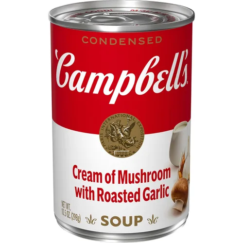 Vista 12 de Sopa Campbell's Condensada Crema de Champiñones con Ajo Asado, Lata de 10.5 oz (Paquete de 12)