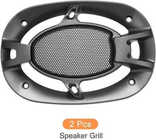 Vista 6 de Cubierta para parrilla de altavoz, protector de rejilla de subwoofer, [para audio en el hogar, bricolaje, 4 x 6 pulgadas/negro/2 unidades]