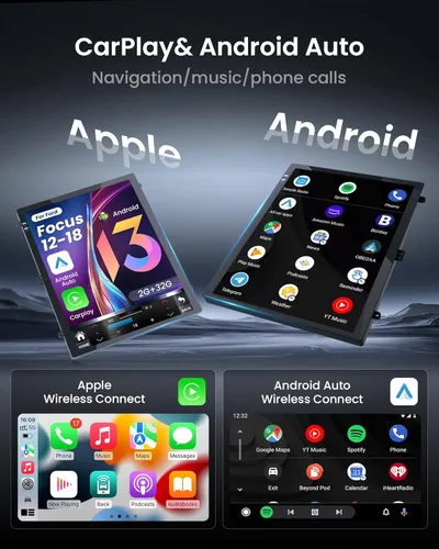 Vista 3 de Estéreo de coche Ford Focus de 10.4 pulgadas Android 12 Radio de actualización 2012-2018 con pantalla táctil 1024 * 768 RDS Auto con GPS Bluetooth