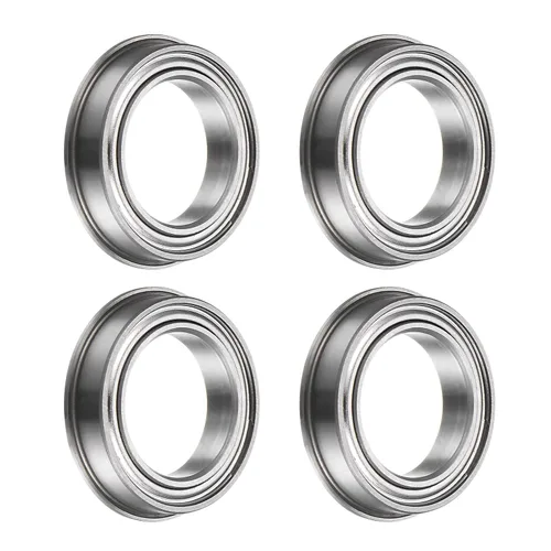 Vista 30 de uxcell MF52ZZ ensanchó el rodamiento de bolas, 4pcs 6.6x16.4x8.2 ft m acero cromado doble blindado ABEC1 cojinetes de brida