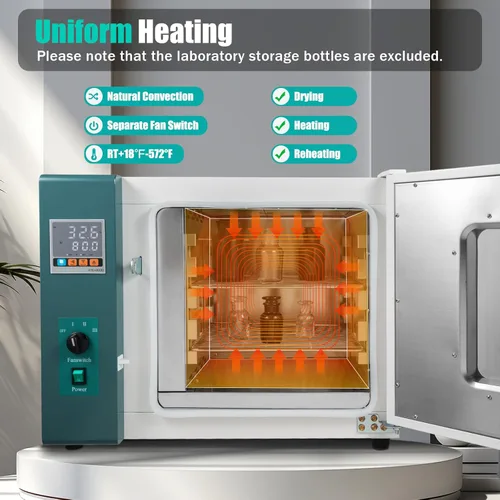 Vista 4 de Horno de convección,110V 1000W horno de secado industrial laboratorio industrial digital forzado convección de aire