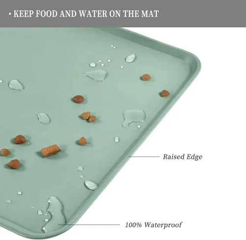 Vista 4 de Reopet Tapete de silicona para cuenco de perro y gato, antiadherente, para alimentos, impermeable, varios colores, tamaños y propósitos