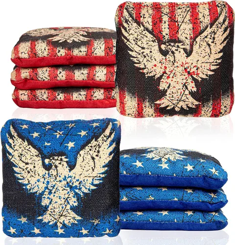 Vista 17 de Play Platoon Tournament Series Bolsas de Cornhole - Bolsas de Estilo Profesional de Doble Cara con Lado Resbaladizo y Pegajoso - Juego de 8