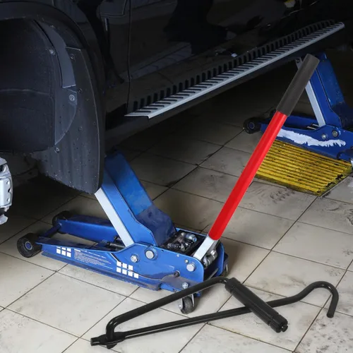 Vista 7 de Adaptador universal de rueda adaptadores de coche Jack Remolque Jack Mango de repuesto de acero Tijera Tijera Manivela Herramientas de repuesto