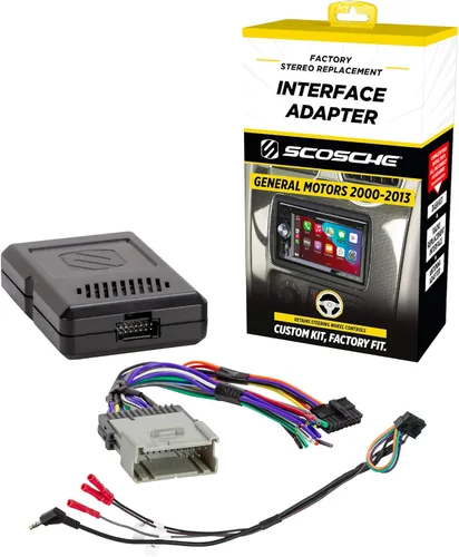 Scosche GM2K-WP - Adaptador de interfaz de repuesto estéreo de fábrica, compatible con vehículos GM seleccionados 2000-13, arnés de cableado de
