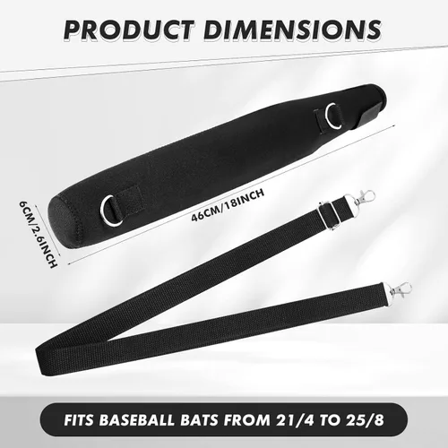 Vista 3 de Leyndo 2 piezas de manga de bate de béisbol calentador de manga de bate de sóftbol protector de softbol cubierta