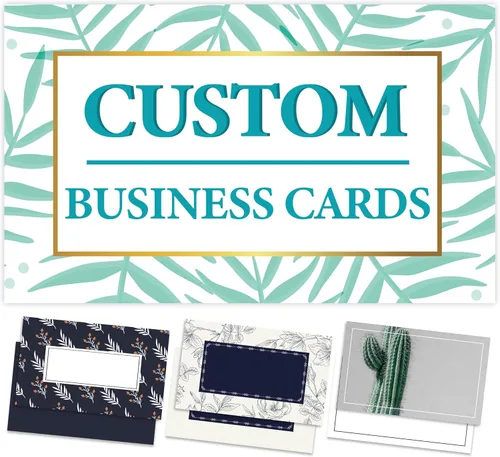Vista 13 de Tarjetas de visita personalizadas con tu logotipo, tarjetas de visita personalizables en la parte delantera y trasera, 100 tarjetas de visita