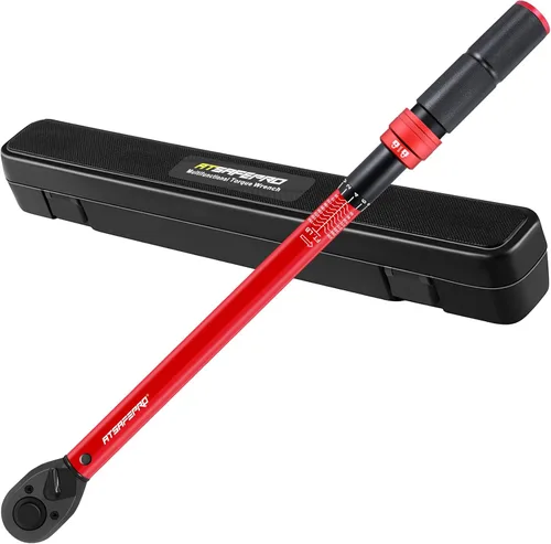 Vista 15 de ATsafepro Llave Dinamométrica Digital - Impulsor de 1/2 Pulgada y 5.1-340Nm (3.8-250.8 ft-lb), Llave Dinamométrica de Servicio Pesado con Zumbador