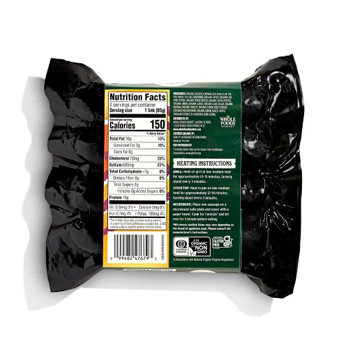 Vista 2 de Whole Foods Market, Salchicha de pollo Andouille Organic Step 3, 12 onzas